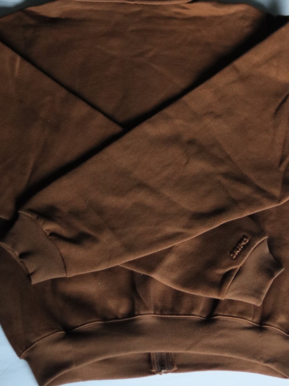 SKIMS Brown Full-Zip Utility Hoodie with Chest Logo - Picture 2 of 11